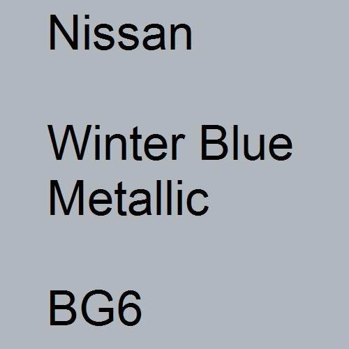 Nissan, Winter Blue Metallic, BG6.